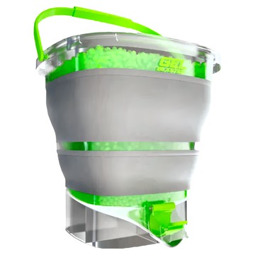 Gelblaster Gellet Depot 可折疊凝膠彈補充桶，可裝10000+顆凝膠球，內置濾水器，內置凝膠彈快速裝填器  綠色  1個