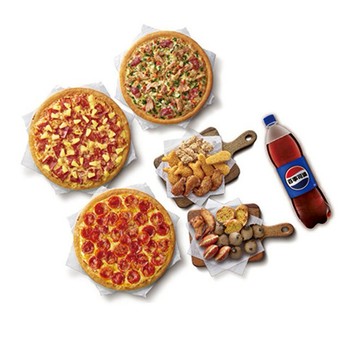 【必勝客】 9吋小比薩(3入)+HOT雙拼盤 加贈1.25ml飲料 好禮即享券