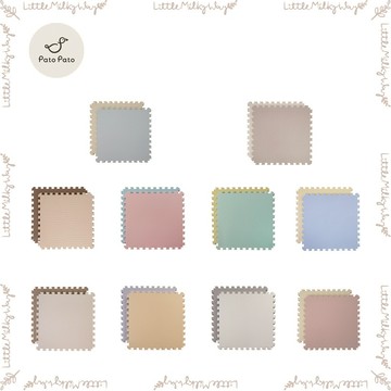 【LMW親子選品】🌿台灣 PatoPato - 雙色馬卡龍巧拼地墊 6入組 4入組🌿