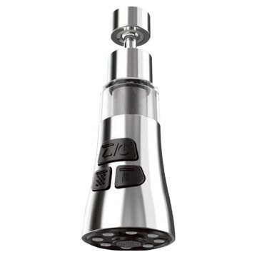 Couselect 廚房過濾水龍頭 3檔調節 萬象旋轉 過濾淨水 電鍍銀  1個  14.8 x 5cm