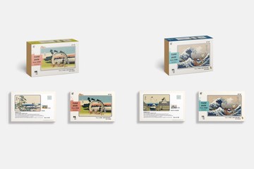 貓浮世繪-雙面壓克力水晶拼圖(含框)-2款