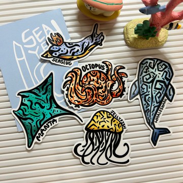 Hellofishy/SEAYEA/海洋生物貼紙