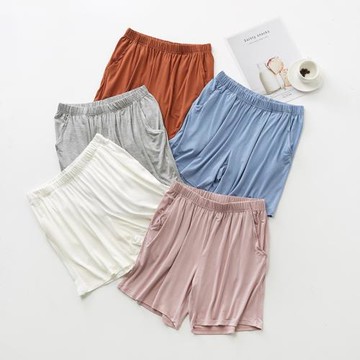 莫代爾睡褲女夏季薄款大碼家居褲寬松居家五分褲外穿短褲運動休閑