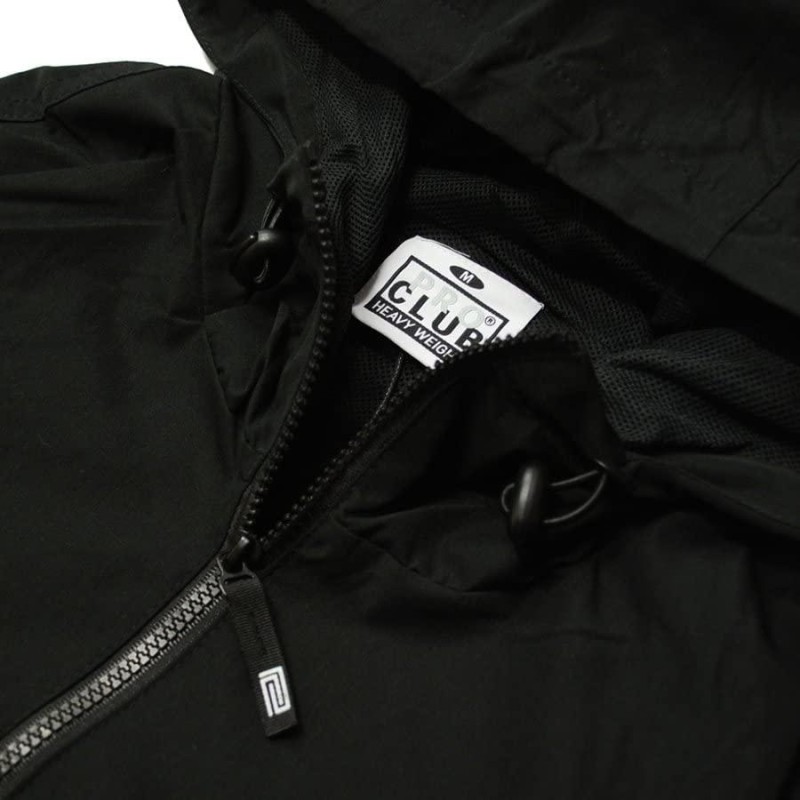 プロクラブ PRO CLUB NYLON ANORAK PULLOVER JACKET BLACK / ブラック