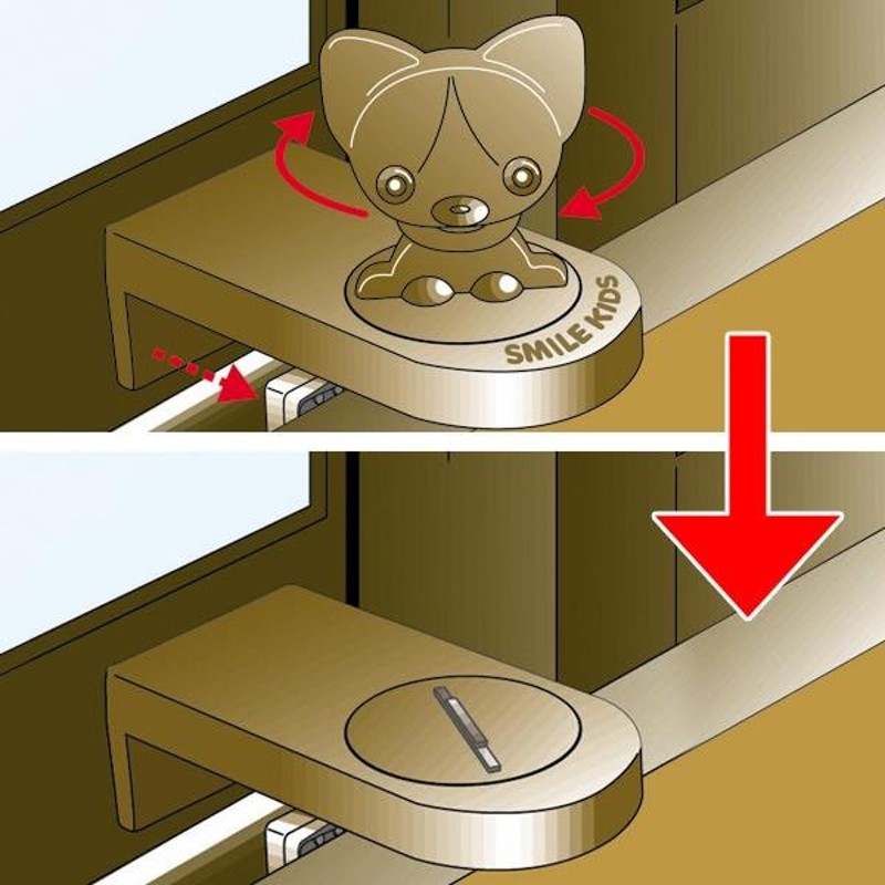 □在庫限り・入荷なし□ 防犯対策 扉の補助錠 防犯チワワロック （ 窓