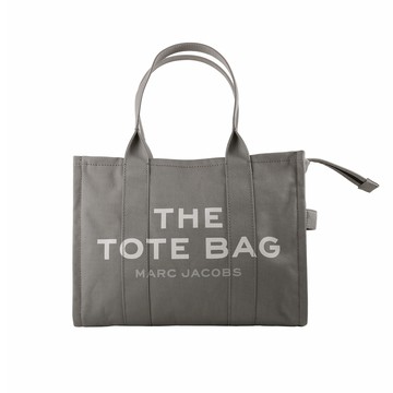 MARC JACOBS-白標字母LOGO帆布手提托特包(淺灰)大
