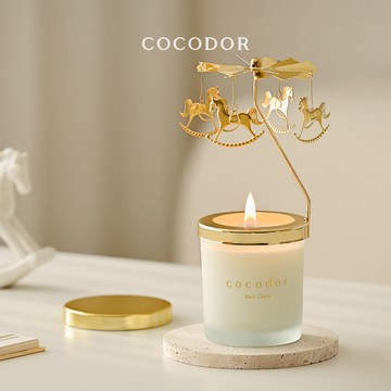 🔜 快速出貨【COCODOR】大豆蠟燭130g+ 旋轉蠟燭燭罩 組合 (新增7種香氣/收禮人可自選/中秋/情人/送禮/禮盒/生日)