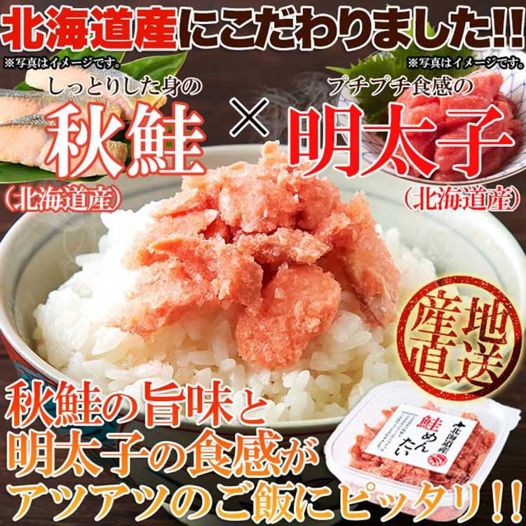 北海道産 鮭めんたい 600g（100g×6個） 冷凍 （送料無料）