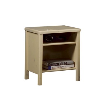 ASSARI-巴斯伊凡實木床邊櫃(寬35x深36x高51cm)象牙白