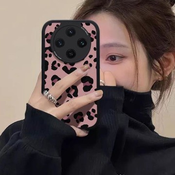 ins粉色豹紋適用vivox200s手機殼新款X300pro女神ultra全包x100pro防摔x90s小羊皮19小眾Y300個性17潮5外殼16