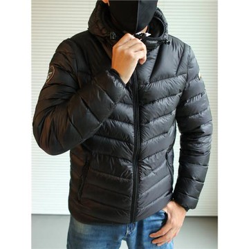 出口歐洲單 600+蓬松男士戶外三防面料輕量連帽秋冬羽絨服