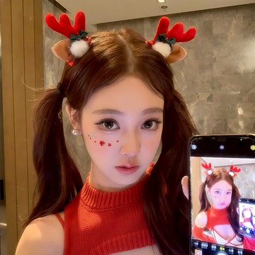 依美絲♦EMS 【❤︎可愛毛絨麋鹿髮夾❤︎】聖誕髮飾麋鹿套裝聖誕節服裝聖誕套裝麋鹿裝麋鹿髮箍麋鹿裝吧麋鹿裝飾麋鹿衣服