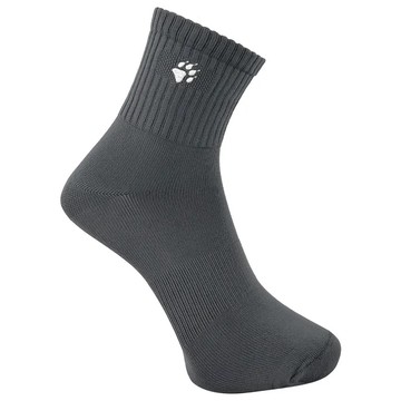 【Jack Wolfskin 飛狼】限時6折起★Tactel 排汗抗菌運動短襪『深灰』(194079)