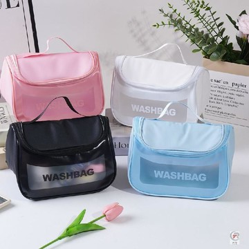 👜 化妝收納包 👜手提防水磨砂pu大容量挂钩洗漱包韩式小清新风化妆包便携旅行