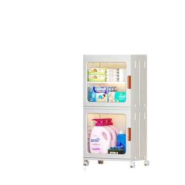 【LEZUN/樂尊】37cm衛生間夾縫收納櫃二層落地防水置物架浴室折疊窄邊櫃