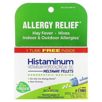 Boiron, 鹽酸組胺 30C，3 管，每管 80 片易溶片