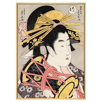 Boluo 菠蘿選畫所 浮世繪 藝妓II  59.4 x 42cm  木色