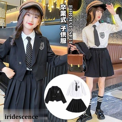 女子 スーツ 小学校 ホワイト 3点セット 卒服 女の子 お受験 プリーツスカート スクール 制服 スカートブラック発表 入学式 学生服 フリルスカート 通販 Lineポイント最大get Lineショッピング
