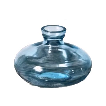 空氣選物 水滴玻璃花瓶  1個  水藍矮瓶  9 x 9 x 6cm