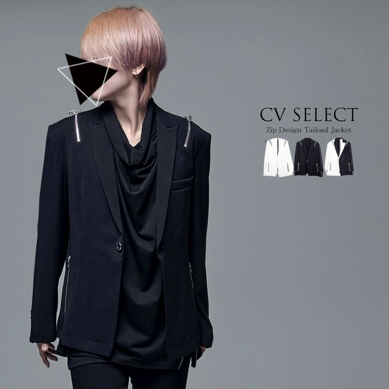 ⚡️ホスト V系 レイヤード スリム クリスタル テーラード ジャケット M ⚡️ホスト V系 レイヤード スリム クリスタル テーラード ジャケット