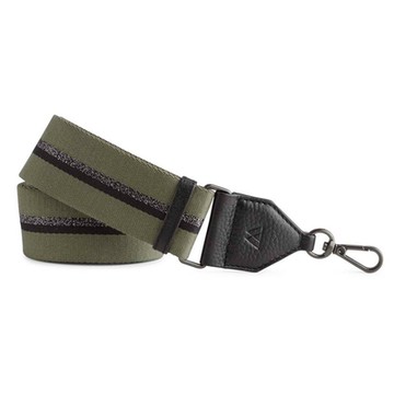 MARKBERG Finley 丹麥手工時尚編織寬版肩揹帶 (黑橄欖)