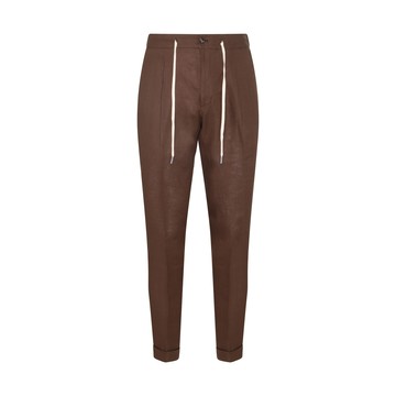 Barba - Brown Linen Roma Pants