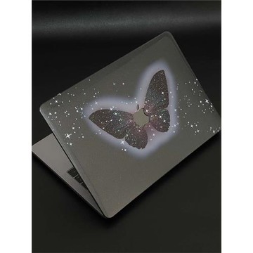 汪三歲「電子蝴蝶」MacBook保護殼蘋果筆記本2024款M4pro14寸16寸air13寸M1/M2/M3保護套配件