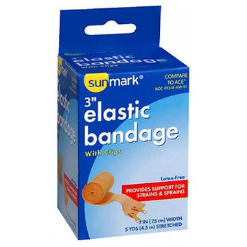 Sunmark Elastic Bandage With Clips 3 1 each by Sunmark