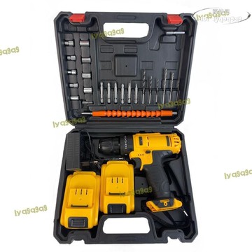 （熱門爆品）（萬人回購好評）【快速出貨】多功能鋰電衝擊鑽充電便捷式家用手電鑽電動工具套裝