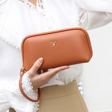 2024新款日韓長款女士女包簡約百搭手拿包簡約零錢手抓包手機包