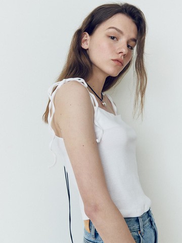 Ribone golgi bustier (White)