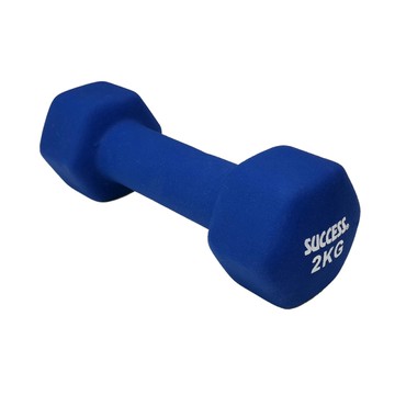 成功牌防滑塑身啞鈴2KG(磨砂啞鈴/六角包膠啞鈴/二頭肌/重訓/蝴蝶袖/GetSport)