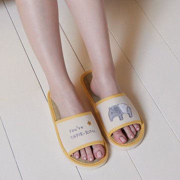 馬來貘藺草室內拖鞋(M/L) -象牙白