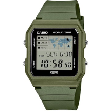 CASIO 卡西歐 休閒方形電子錶-軍綠 手錶 學生錶 1212購物節 送禮推薦 LF-30W-3A