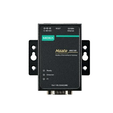 MOXA MGate MB3180 1埠標準型Modbus閘道器-工業乙太網路閘道器