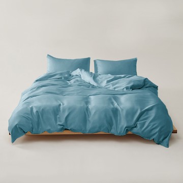 LoveCity 寢城之戀 莢賽爾天絲 兩用被床包組  牛仔藍  雙人  薄床包 + 薄枕套 2個 + 兩用被