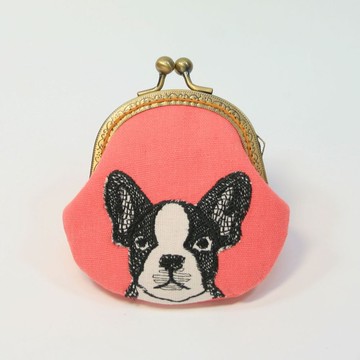 刺繡 8.5cm口金零錢包42-法鬥