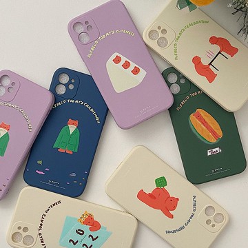 一起慶祝吧 小熊插畫手機殼