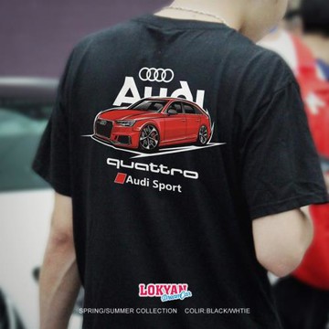 RS4卡通純棉T恤A4德系汽車文化服飾S4競技短袖wagon旅行車sport