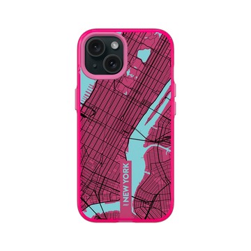 iPhone 15 Clear 粉漾桃 - JOCR - New York (Black Logo)