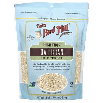 Bob's Red Mill, 高纖維燕麥麩皮熱燕麥，18 盎司（510 克）