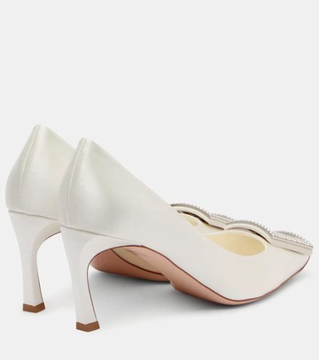 Roger Vivier Trompette 70 embellished satin pumps
