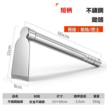 【加厚不鏽鋼】小鋤頭 園藝鋤頭 農具 鋤頭 耙鎬 種菜工具 花園工具 一體成型 防鏽耐用 家庭菜園 庭院鬆土必備