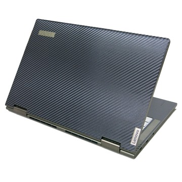 【Ezstick】Lenovo YOGA 7 7i 14ITL5 筆電機身貼｜黑色卡夢紋｜上蓋+鍵盤週圍+底部貼