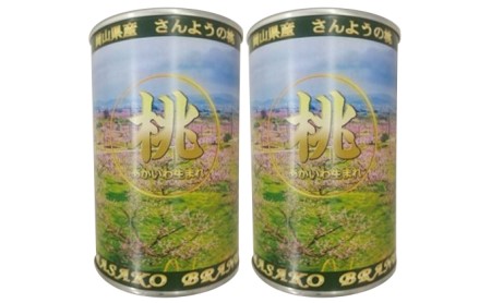 清水白桃 シラップ漬け 缶詰め 425g×2缶 岡山県 赤磐市産 加工食品 果物 もも 桃 フルーツ