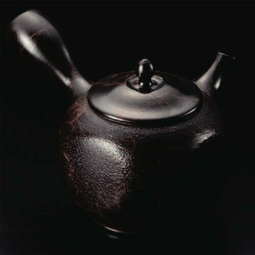 日本製 常滑燒 香臣作 16號 大理石平丸急須壺 (290ml)