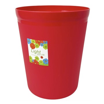 KEYWAY 聯府 好運花圓型大垃圾桶 14.5L  26.5 x 26.5 x 32.7cm  紅色  2個