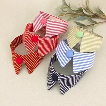 條紋襯衫款 寵物襯衫項圈 貓 小型犬