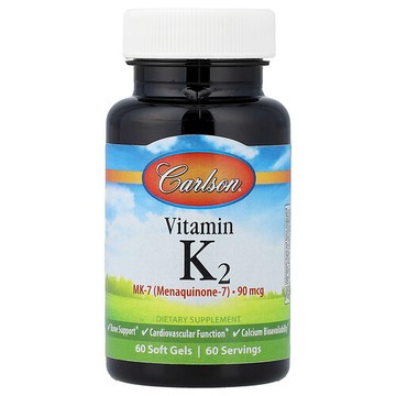 Carlson, 維生素 K2，90 微克，60 粒軟膠囊