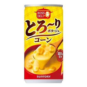 【無國界零食屋】日本 販賣機限定 三得利 boss 奶油玉米濃湯罐 玉米濃湯 罐裝玉米湯 鐵罐 玉米湯 鋁罐 罐裝